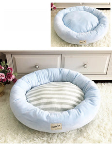 Soft Velvet Lounger Donut Calming Pet Bed - [sDonut Plush Pet Large, Small, Dog Cat Bed Fluffy Soft Warm Calming Bed Sleeping Kennel Nest 03 - 06hop_name]