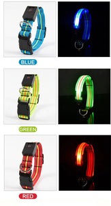 Waterproof LED Dog Collar - USB Rechargeable - [sDonut Plush Pet Large, Small, Dog Cat Bed Fluffy Soft Warm Calming Bed Sleeping Kennel Nest 03 - 06hop_name]