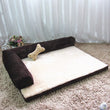Load image into Gallery viewer, L shape Sofa Style Cushion Pet Bed - [sDonut Plush Pet Large, Small, Dog Cat Bed Fluffy Soft Warm Calming Bed Sleeping Kennel Nest 03 - 06hop_name]
