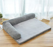 Load image into Gallery viewer, L shape Sofa Style Cushion Pet Bed - [sDonut Plush Pet Large, Small, Dog Cat Bed Fluffy Soft Warm Calming Bed Sleeping Kennel Nest 03 - 06hop_name]
