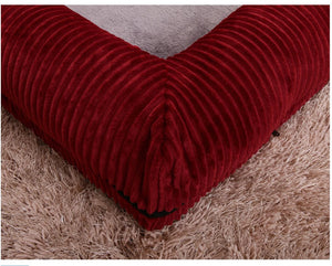 L shape Sofa Style Cushion Pet Bed - [sDonut Plush Pet Large, Small, Dog Cat Bed Fluffy Soft Warm Calming Bed Sleeping Kennel Nest 03 - 06hop_name]