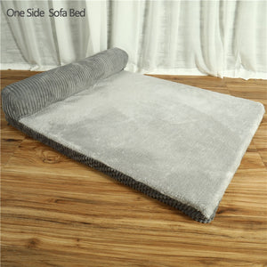 L shape Sofa Style Cushion Pet Bed - [sDonut Plush Pet Large, Small, Dog Cat Bed Fluffy Soft Warm Calming Bed Sleeping Kennel Nest 03 - 06hop_name]