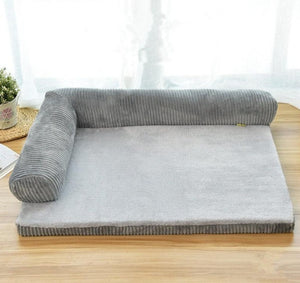 L shape Sofa Style Cushion Pet Bed - [sDonut Plush Pet Large, Small, Dog Cat Bed Fluffy Soft Warm Calming Bed Sleeping Kennel Nest 03 - 06hop_name]