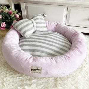 Soft Velvet Lounger Donut Calming Pet Bed - [sDonut Plush Pet Large, Small, Dog Cat Bed Fluffy Soft Warm Calming Bed Sleeping Kennel Nest 03 - 06hop_name]