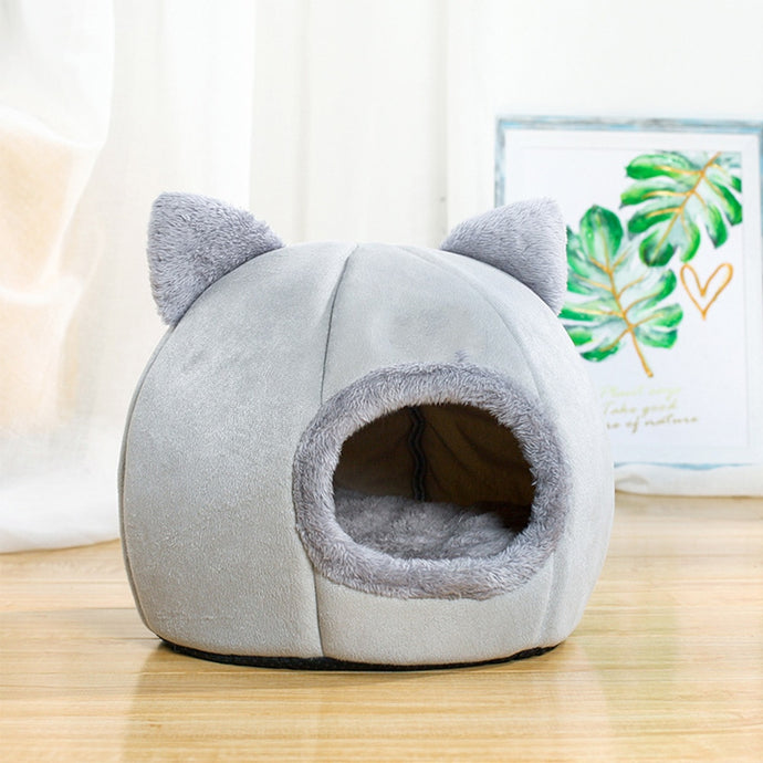 Cat Cozy Igloo Style Cave Bed - [sDonut Plush Pet Large, Small, Dog Cat Bed Fluffy Soft Warm Calming Bed Sleeping Kennel Nest 03 - 06hop_name]