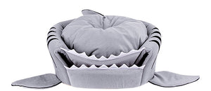 Shark Cave Style Pet Bed - [sDonut Plush Pet Large, Small, Dog Cat Bed Fluffy Soft Warm Calming Bed Sleeping Kennel Nest 03 - 06hop_name]