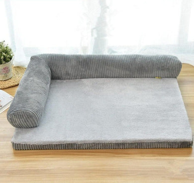 L shape Sofa Style Cushion Pet Bed - [sDonut Plush Pet Large, Small, Dog Cat Bed Fluffy Soft Warm Calming Bed Sleeping Kennel Nest 03 - 06hop_name]