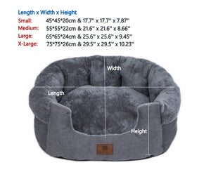 Premium Orthopedic Couch Dog Bed - [sDonut Plush Pet Large, Small, Dog Cat Bed Fluffy Soft Warm Calming Bed Sleeping Kennel Nest 03 - 06hop_name]