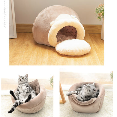 Honey Pot Pet Bed 3 in 1 Design - [sDonut Plush Pet Large, Small, Dog Cat Bed Fluffy Soft Warm Calming Bed Sleeping Kennel Nest 03 - 06hop_name]