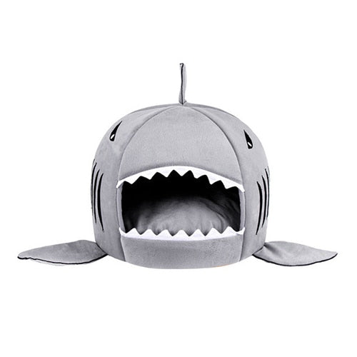 Shark Cave Style Pet Bed - [sDonut Plush Pet Large, Small, Dog Cat Bed Fluffy Soft Warm Calming Bed Sleeping Kennel Nest 03 - 06hop_name]