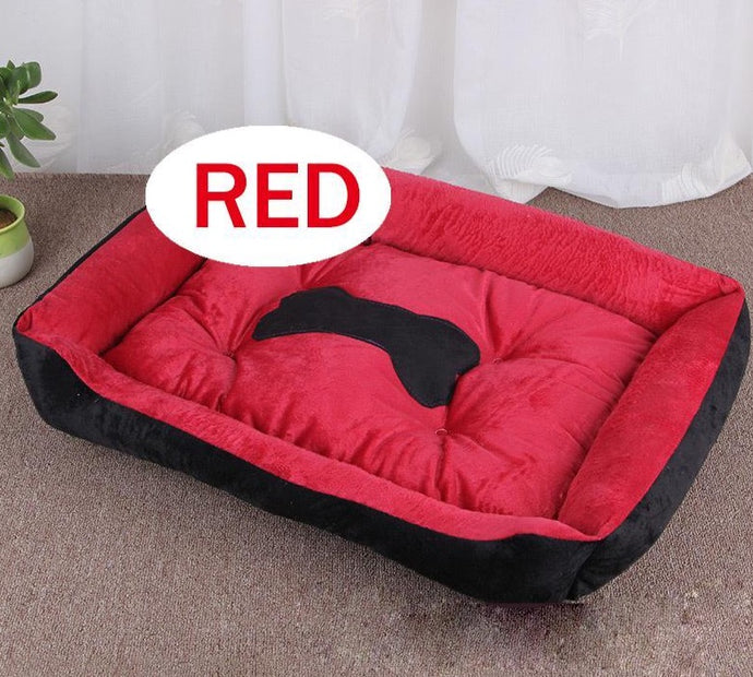 Machine Washable Bone Design Pet Bed - [sDonut Plush Pet Large, Small, Dog Cat Bed Fluffy Soft Warm Calming Bed Sleeping Kennel Nest 03 - 06hop_name]