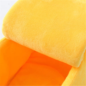 Banana Shape Pet Bed - [sDonut Plush Pet Large, Small, Dog Cat Bed Fluffy Soft Warm Calming Bed Sleeping Kennel Nest 03 - 06hop_name]