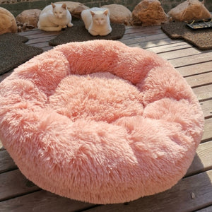Super plush Round Pet Bed - [sDonut Plush Pet Large, Small, Dog Cat Bed Fluffy Soft Warm Calming Bed Sleeping Kennel Nest 03 - 06hop_name]